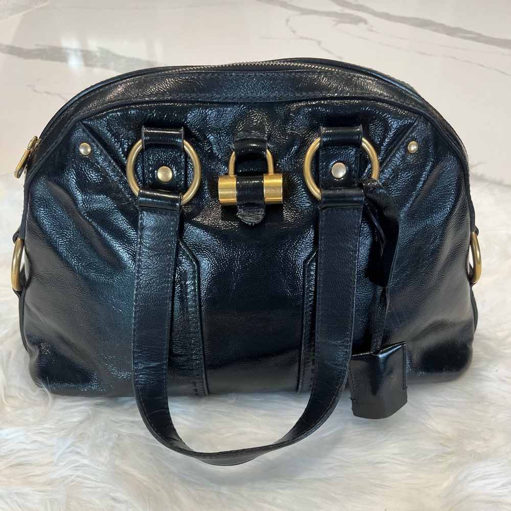 YSL Muse Large Patent Leather Bag 🖤 Rare Y2K Icon w/ Lock, Key & Charm ✨